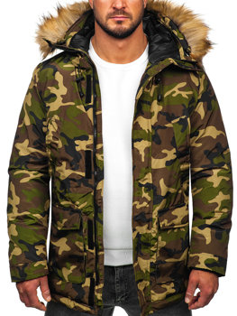 Men's Winter Parka Jacket Khaki Bolf 5M779