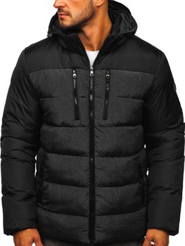 Men's Winter Quilted Sport Jacket Graphite Bolf AB117