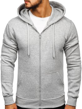 Men's Zip Hoodie Light Grey Bolf 2008