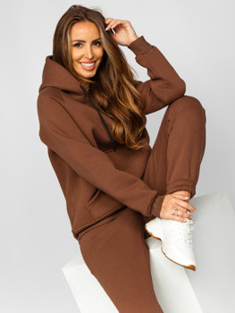 Women's 2-Piece Tracksuit Brown Bolf 5996