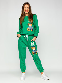 Women's 2-Piece Tracksuit Green Bolf 52308