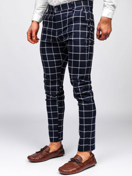 mens checkered skinny chinos