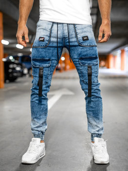 ripped denim joggers mens