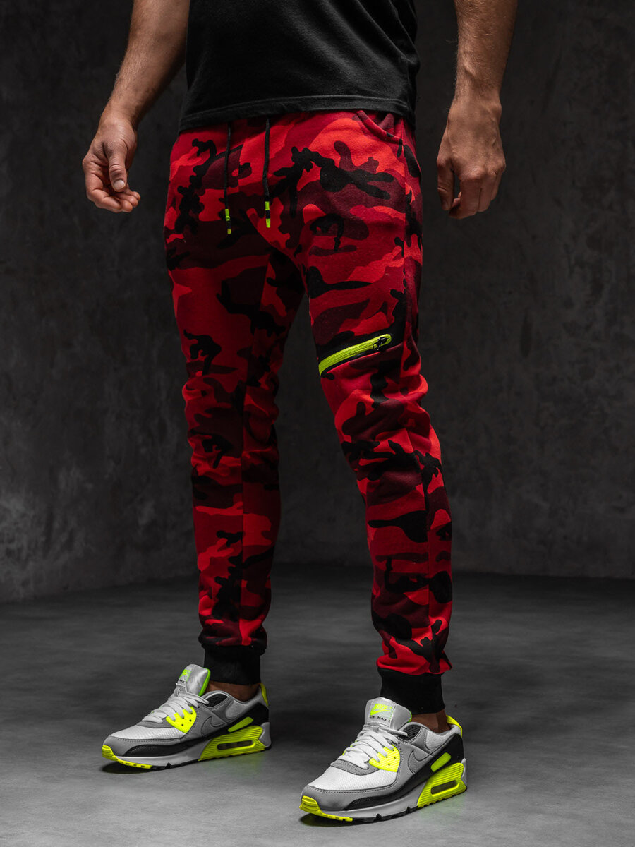 Red orders camo cargo pants