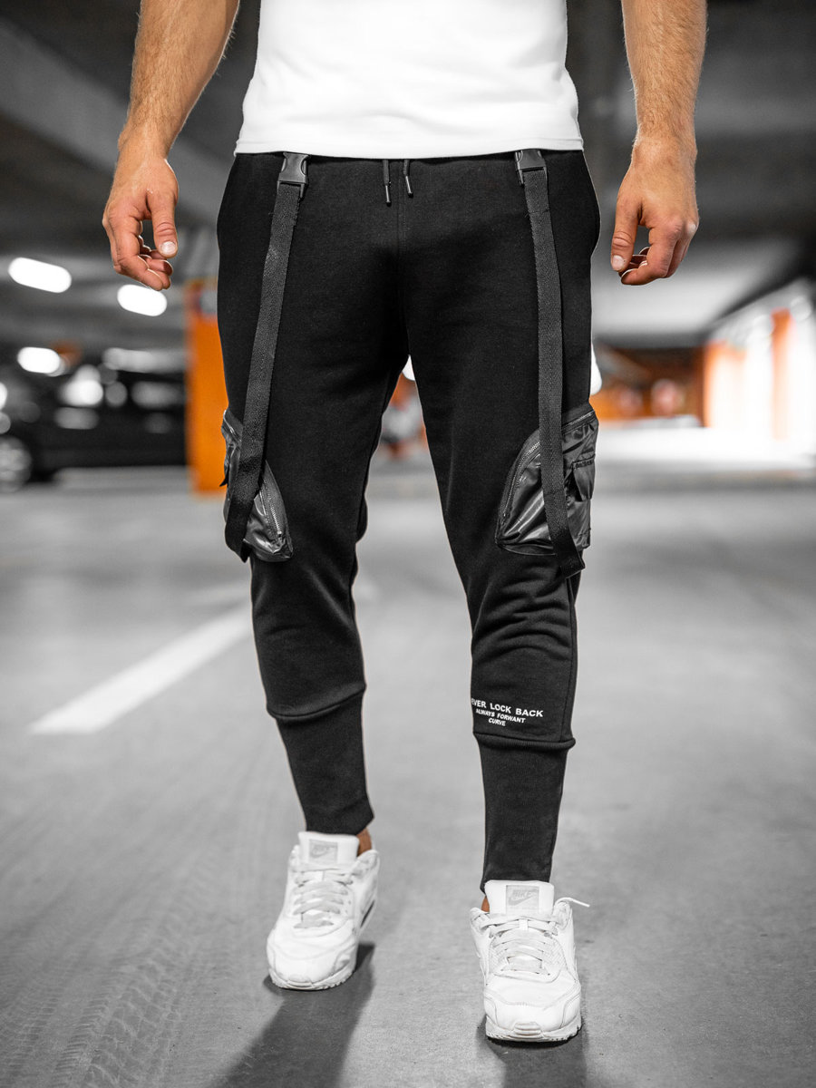 Black cheap male joggers