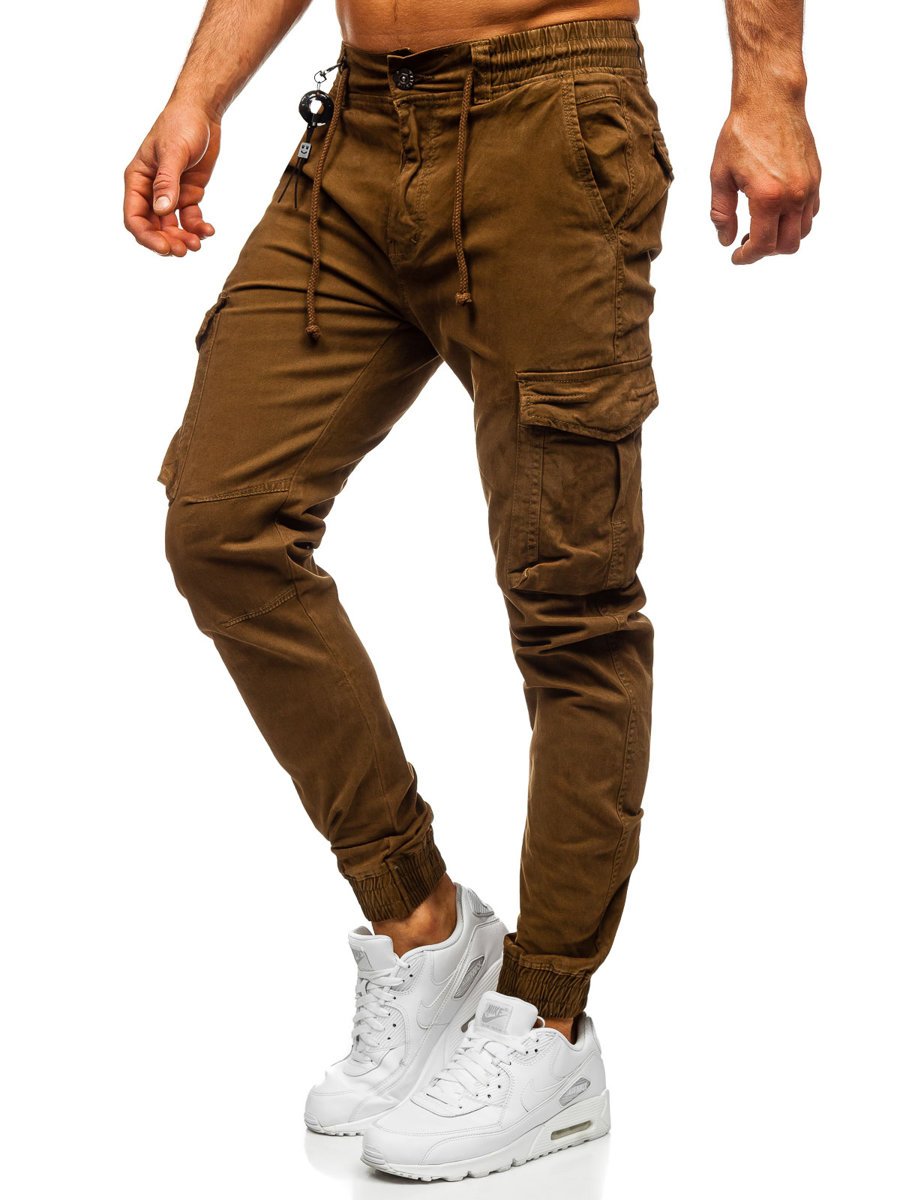 cargo joggers brown