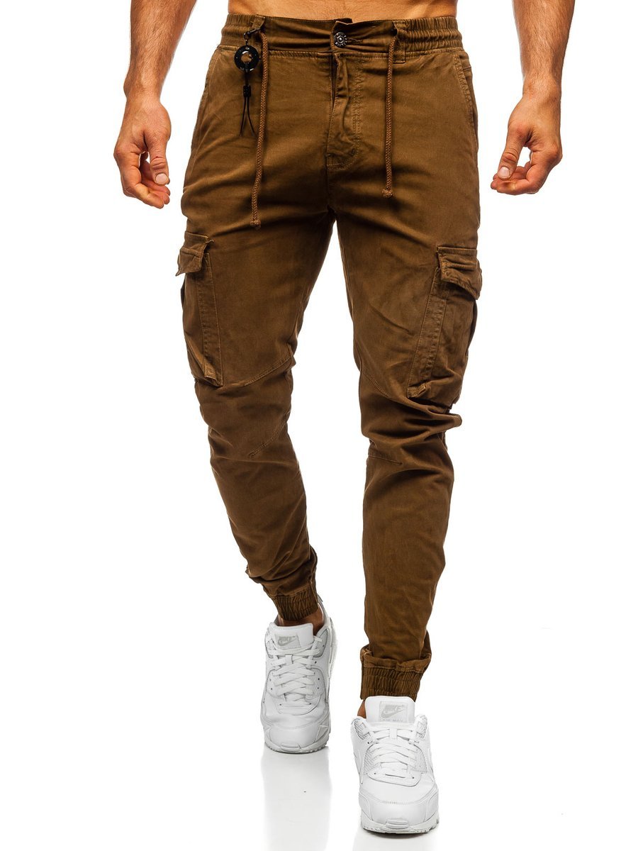 brown men's cargo pants