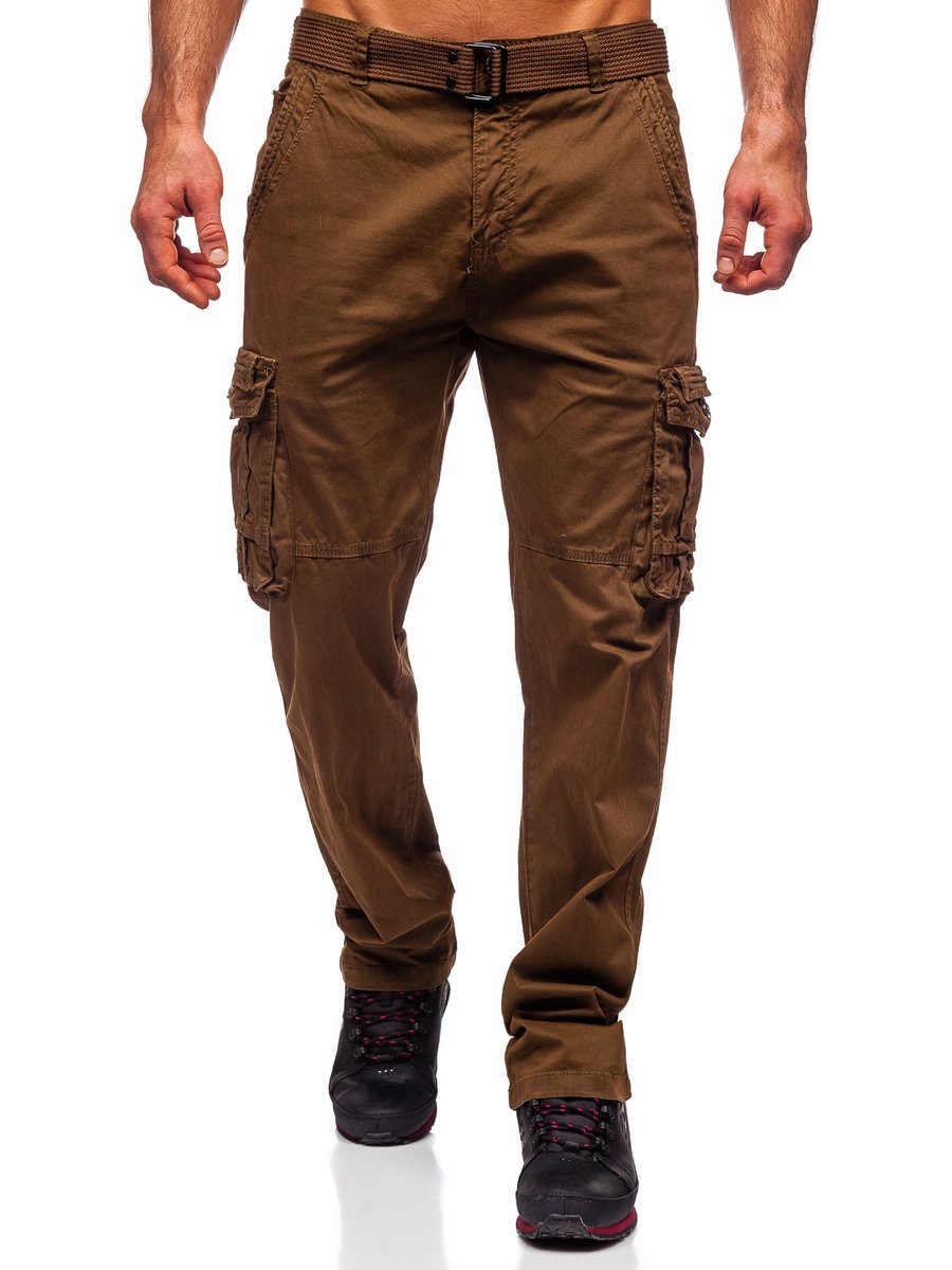 brown cargo pants plus size