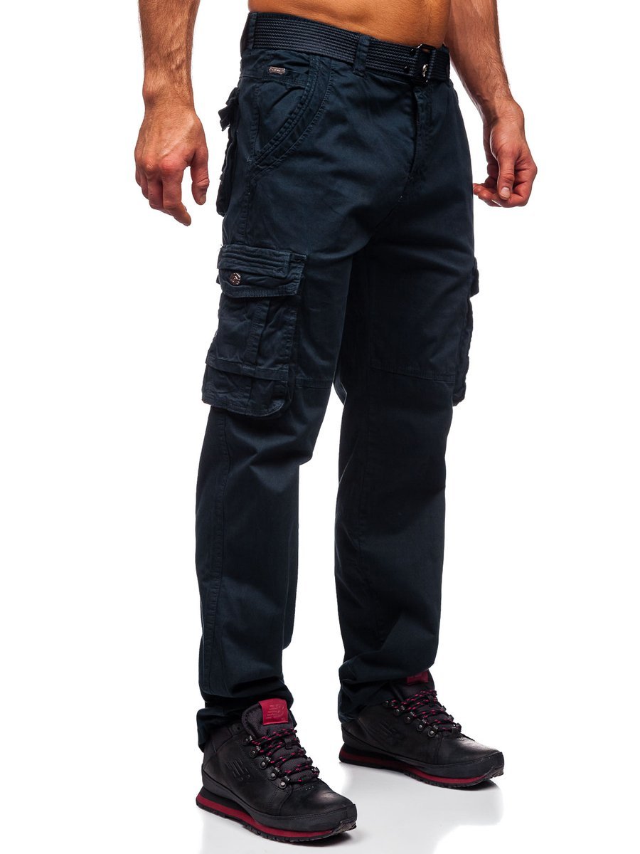 navy blue baggy cargo pants