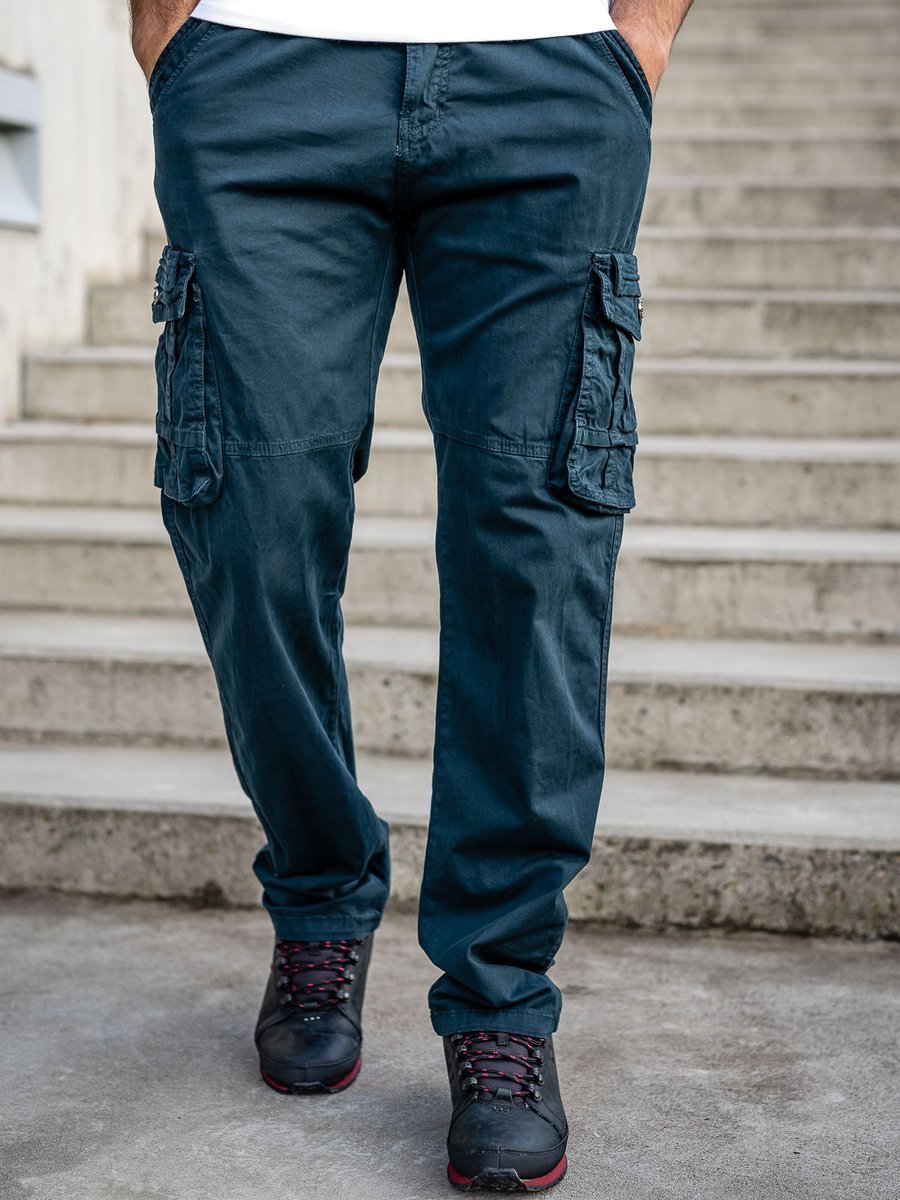 navy blue baggy cargo pants