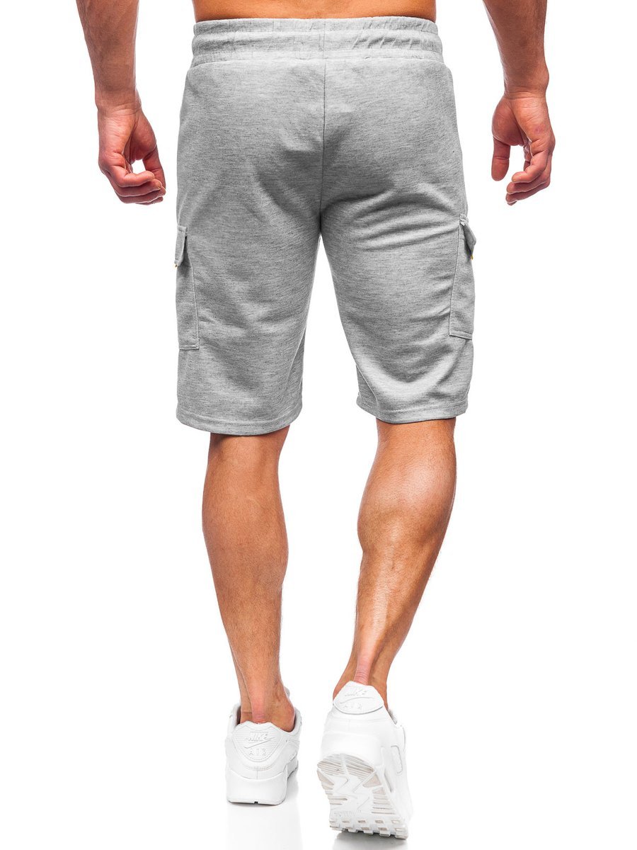 grey cargo shorts for men