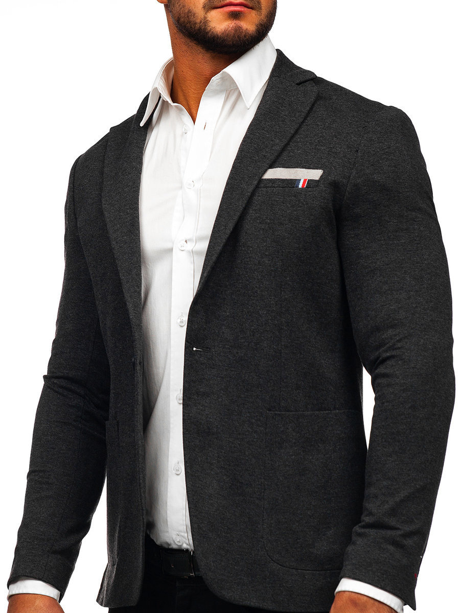 black casual suit jacket