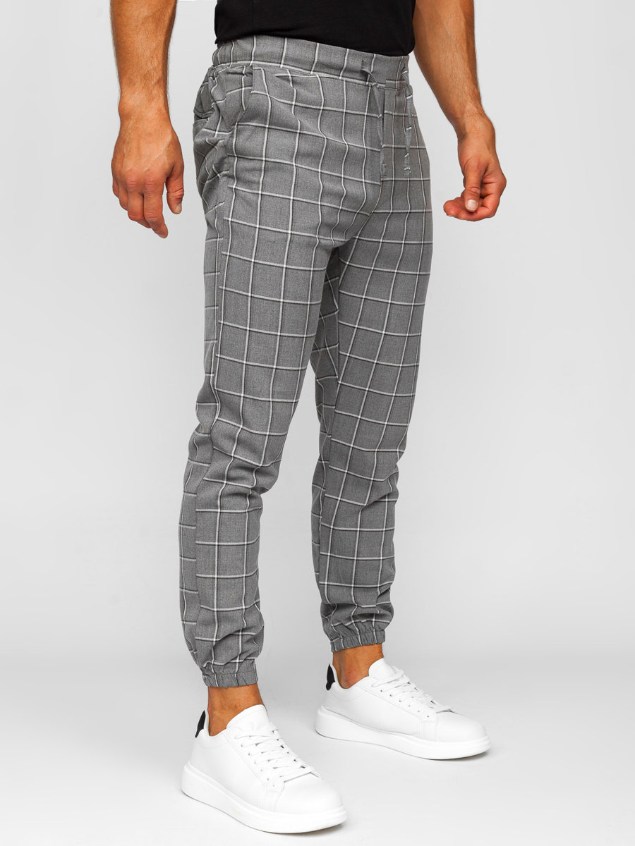 Plaid hot sale mens joggers