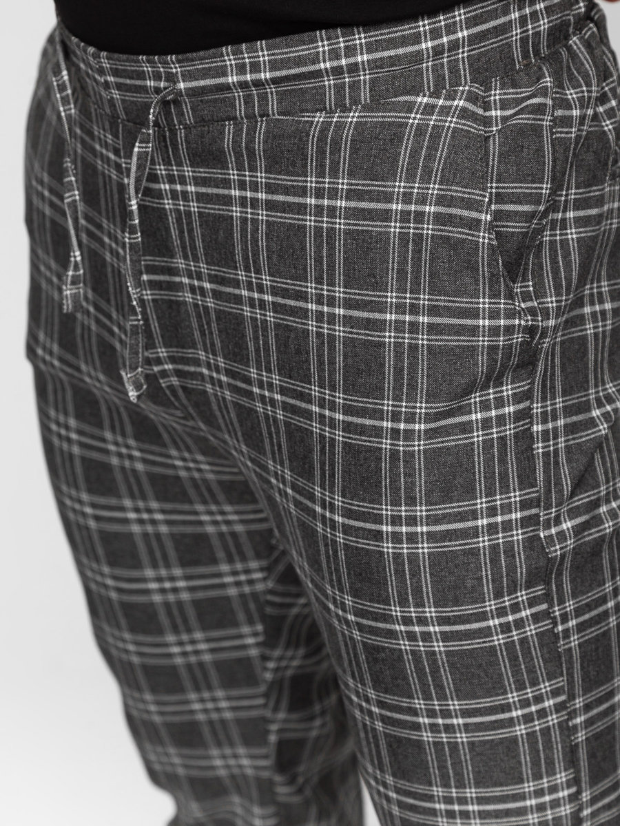 Mens discount tartan joggers