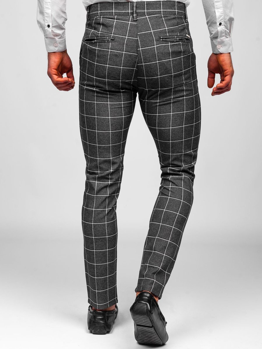 chequered chinos