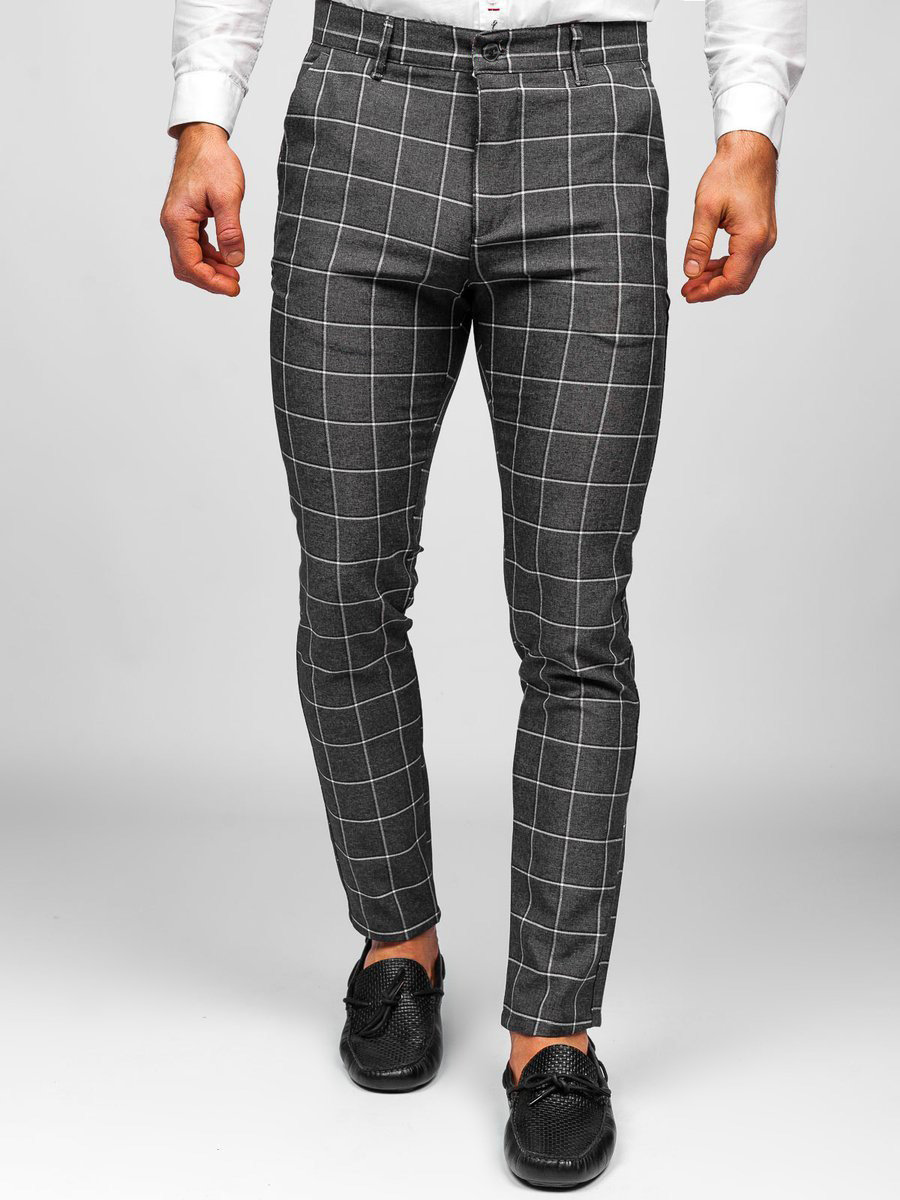 chequered chinos