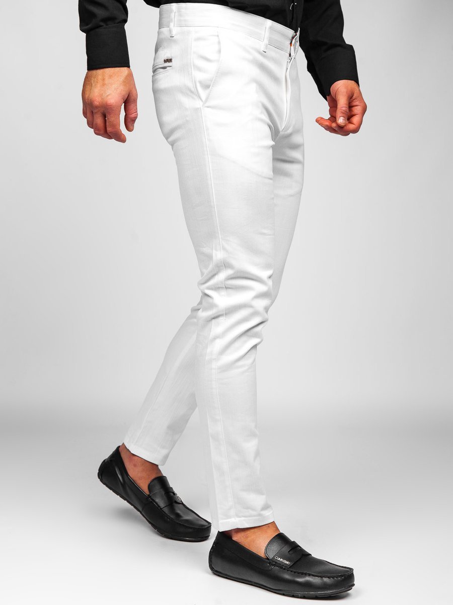 skinny white chino pants