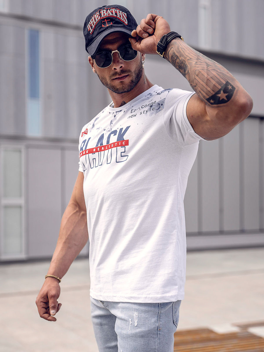 Men's Printed T-shirt White Bolf 14950A