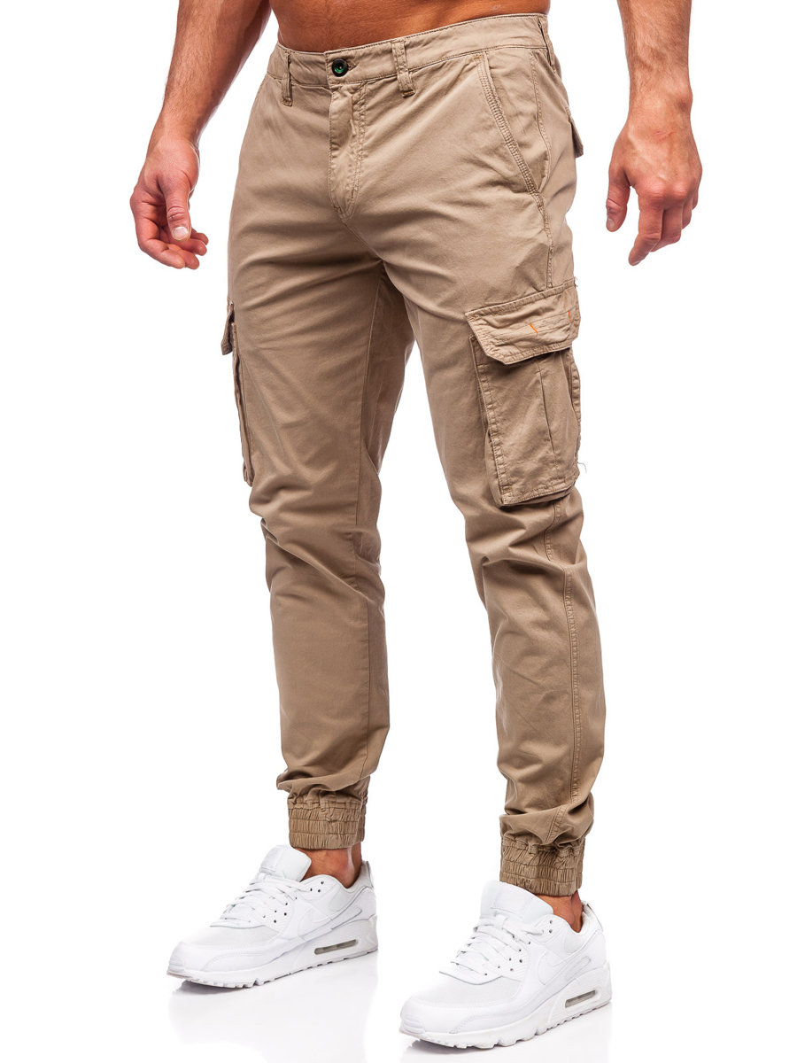 Jogger pant homme camel