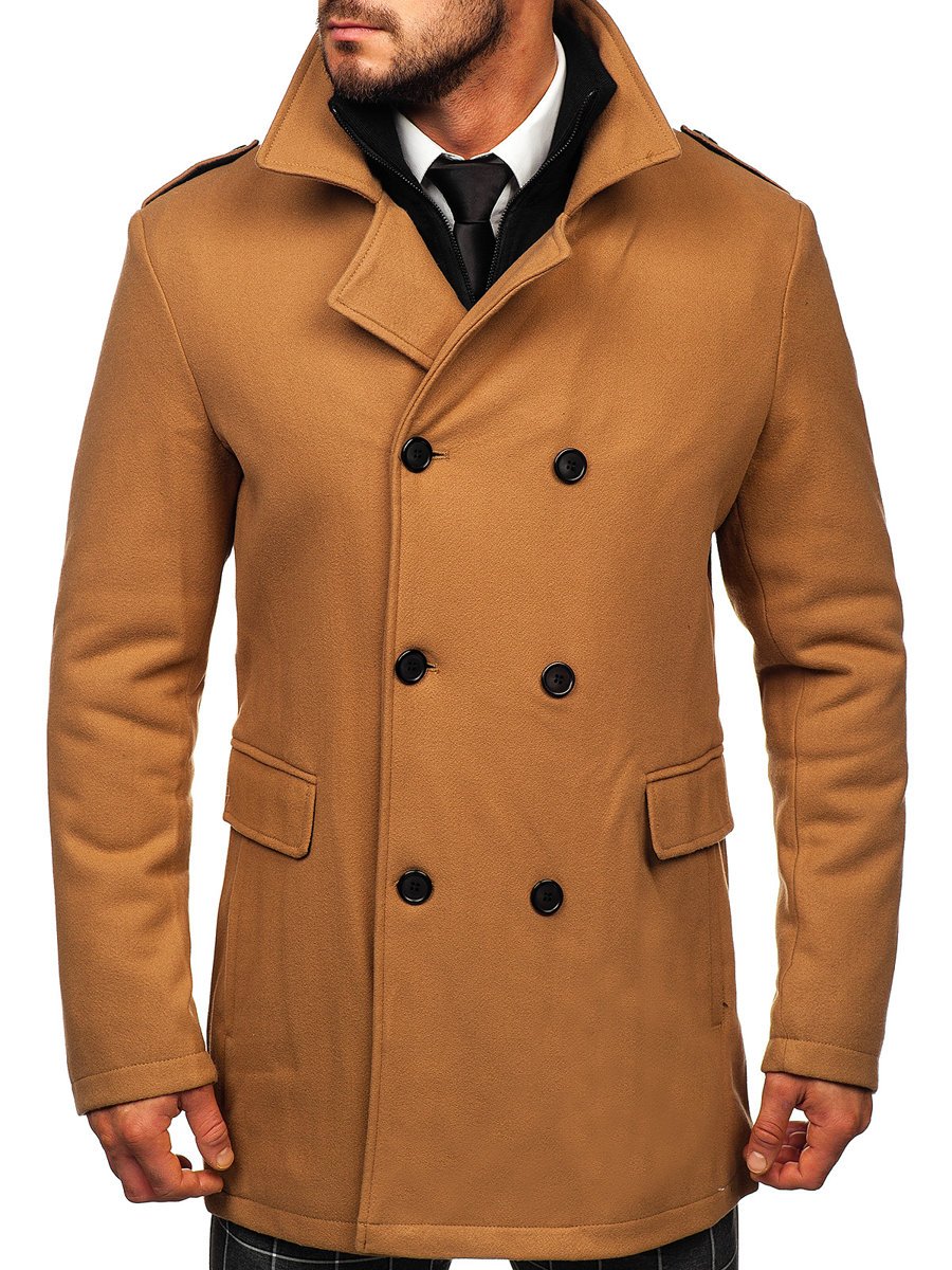 Stand up clearance collar camel coat