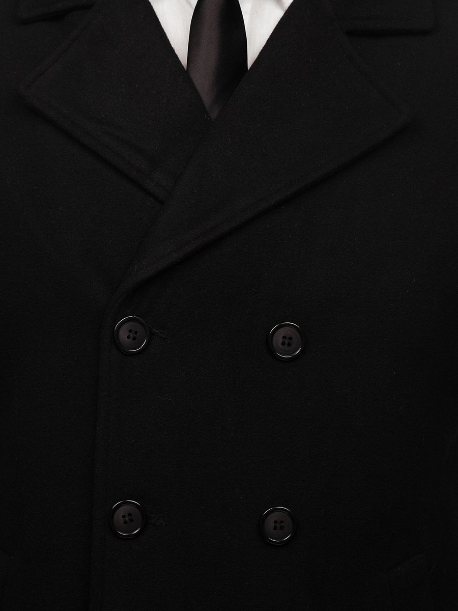 black formal winter coat