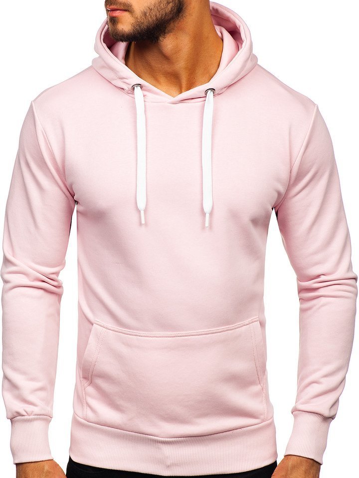 mens pale pink hoodie