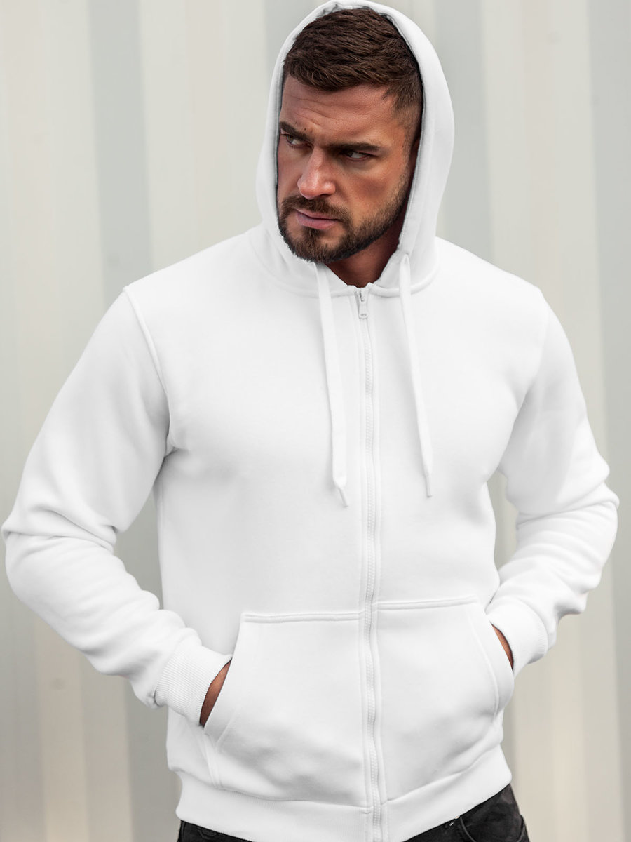 Men s Hoodie White Bolf 2008A