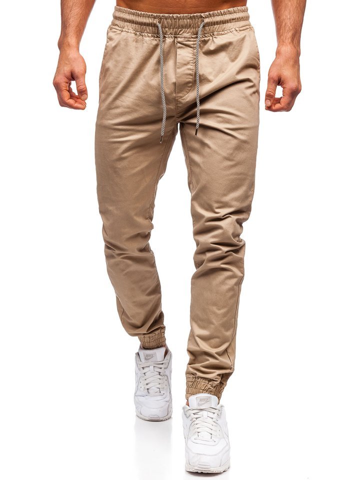 beige joggers mens