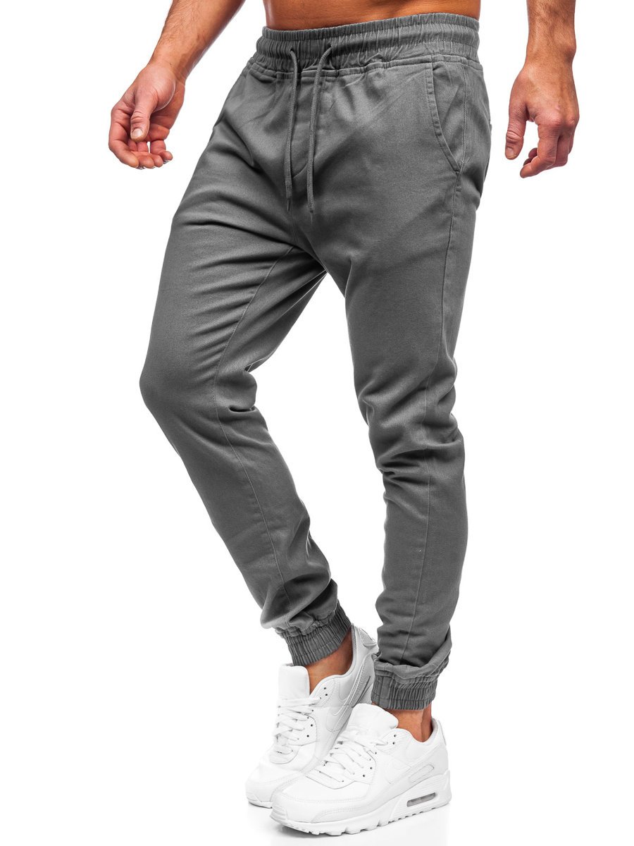 Plain grey mens online joggers