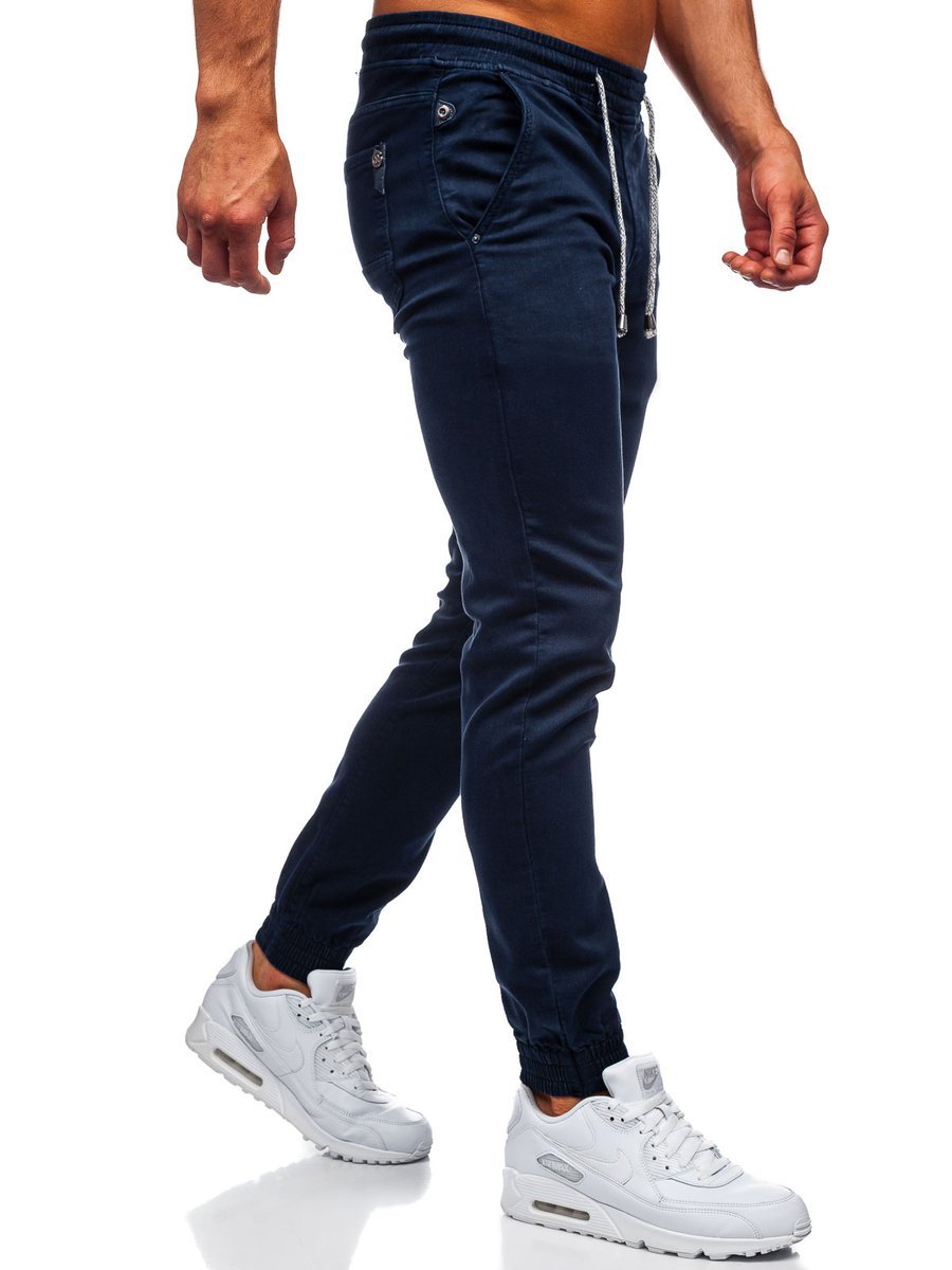 mens joggers navy blue