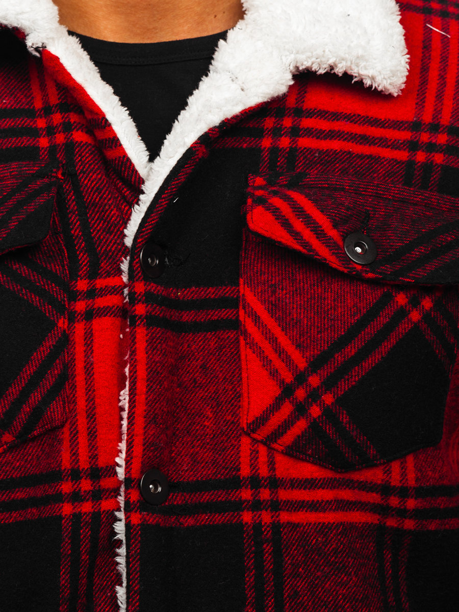 red check trucker jacket