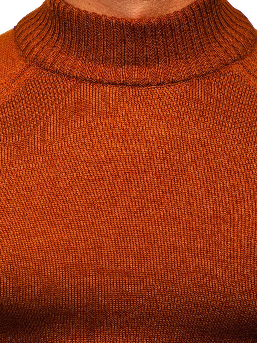 burnt orange polo sweater