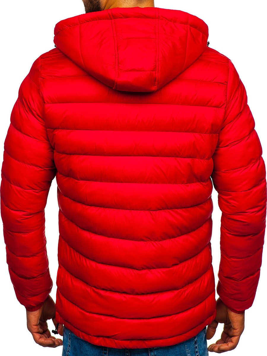 red guess winter coat