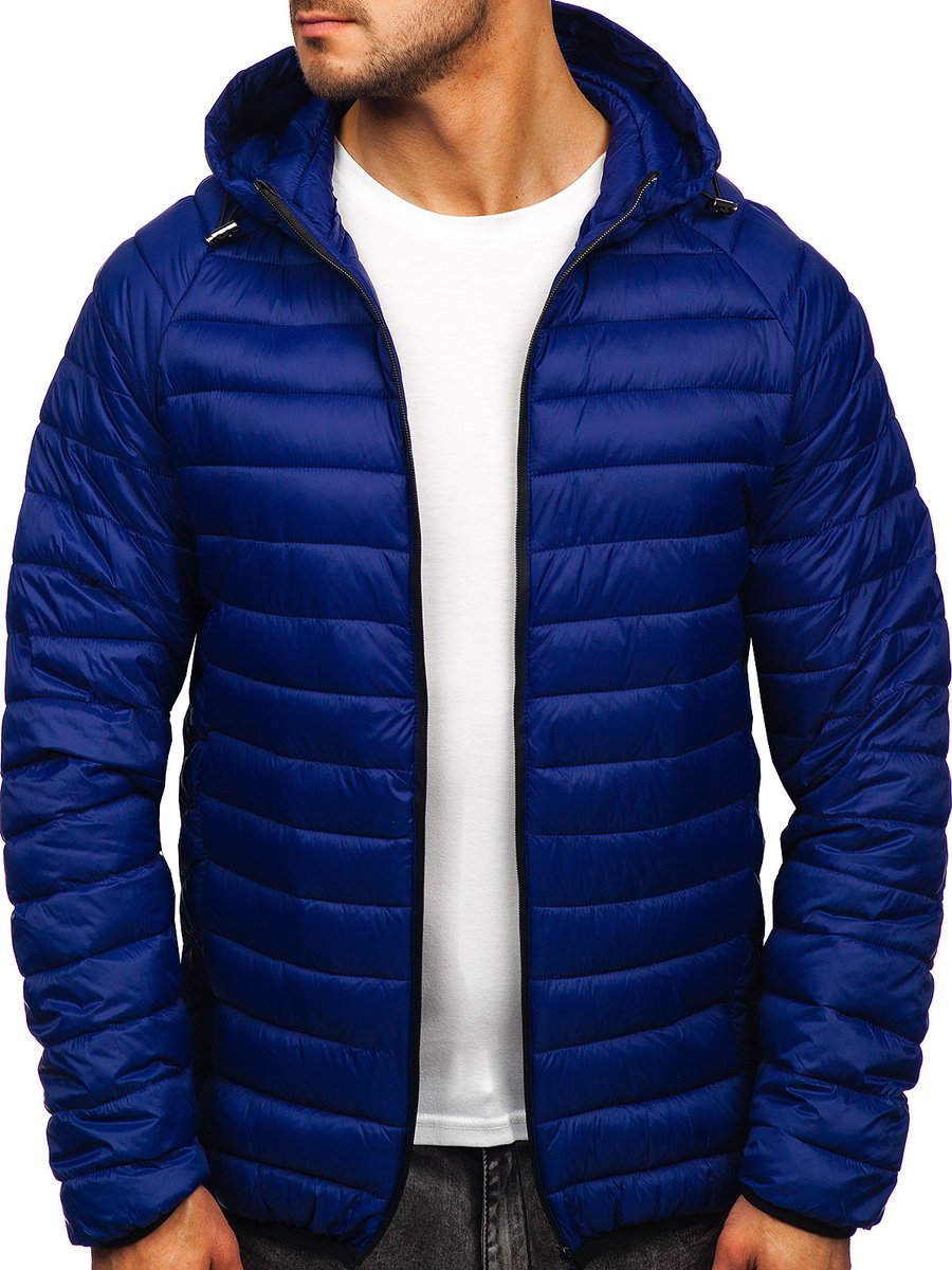 blue light jacket mens