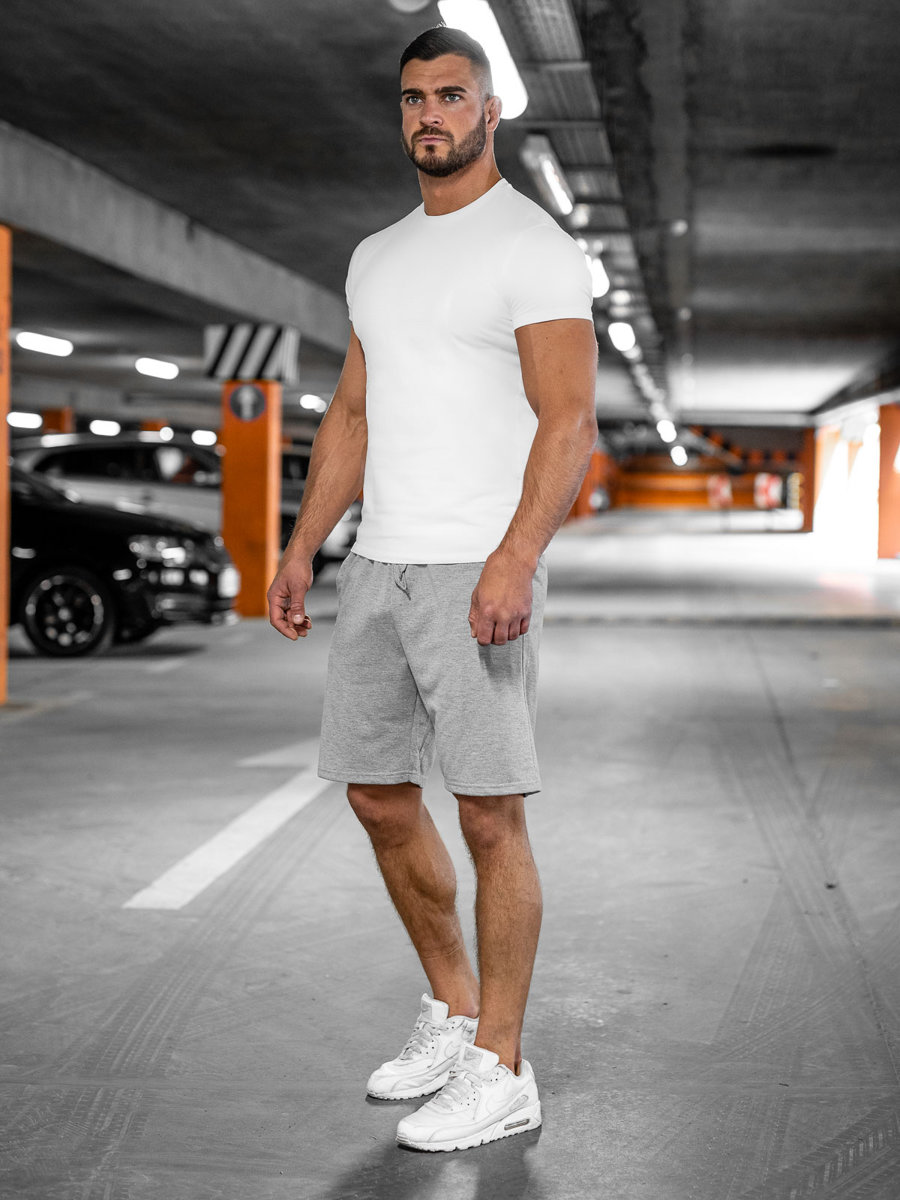 Men's Sweat Shorts Grey Bolf 8K100 GREY