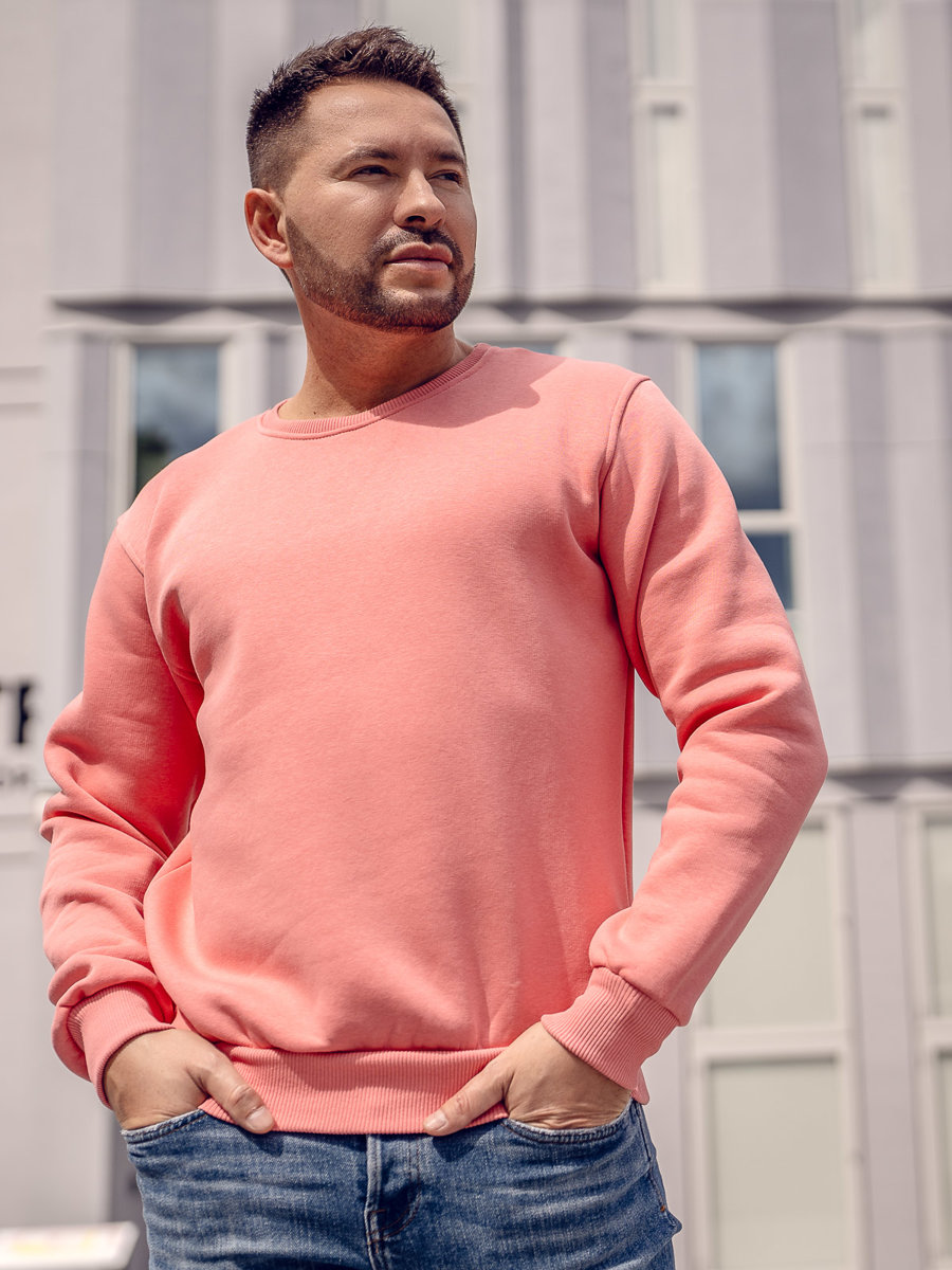 Mens discount coral sweatshirt