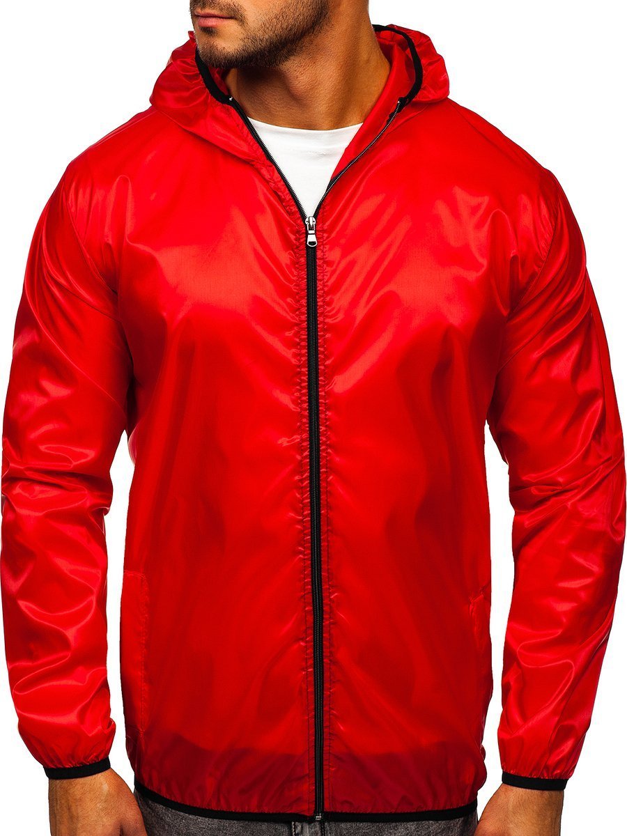 red windbreaker jacket mens