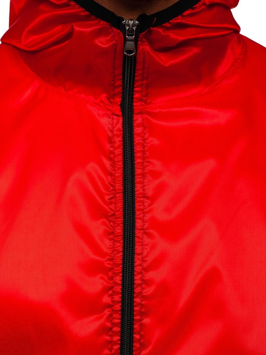 red windbreaker jacket mens