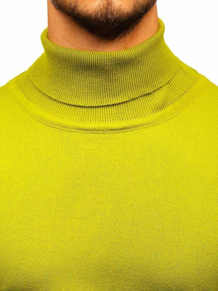 Mens lime green outlet turtleneck