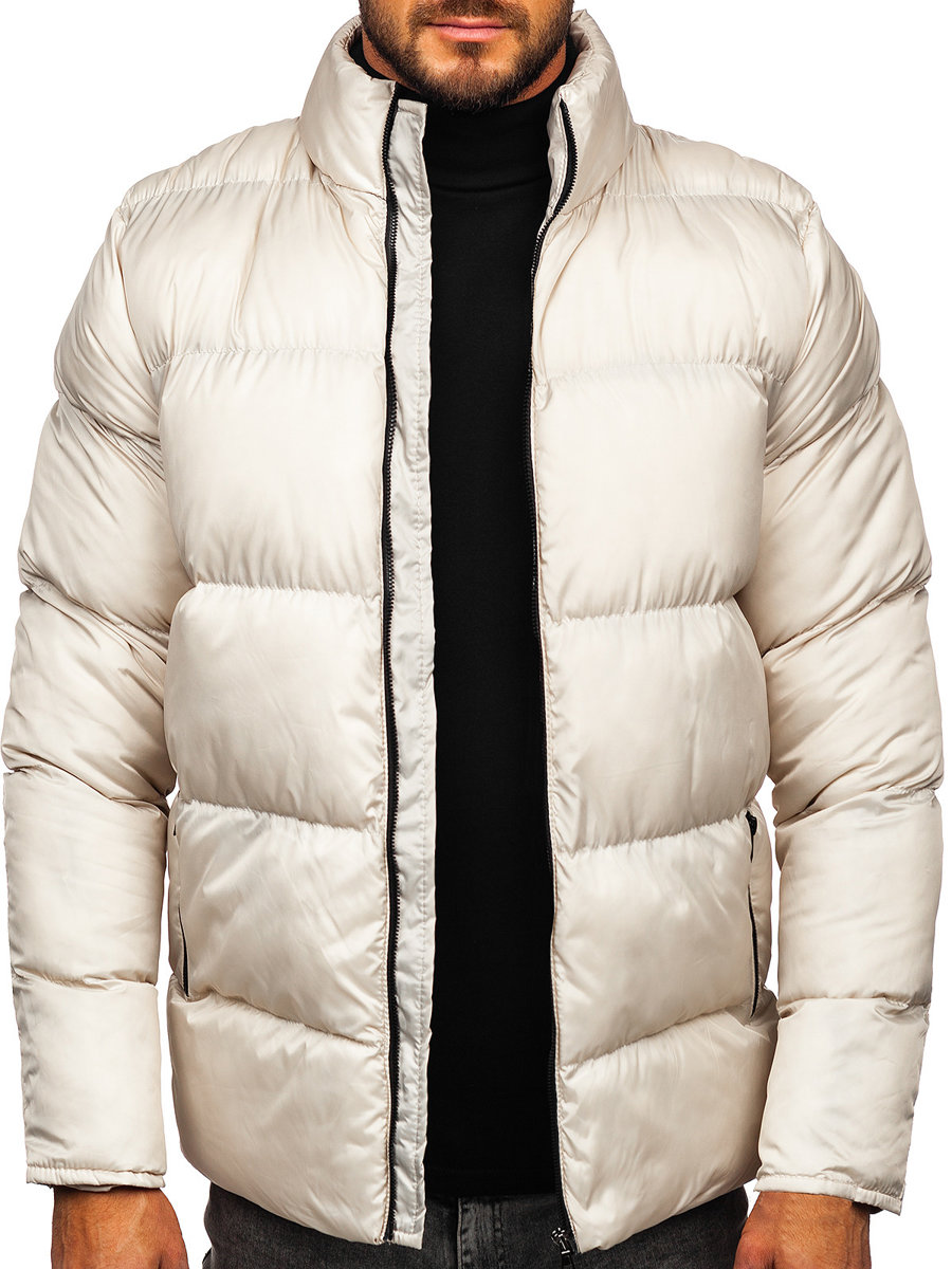 Men's Winter Quilted Jacket Beige Bolf 0025 BEIGE