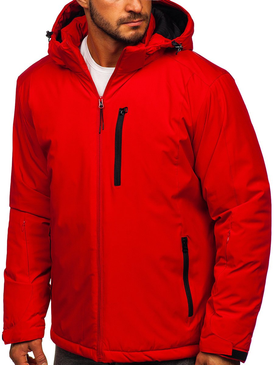 red black ski jacket