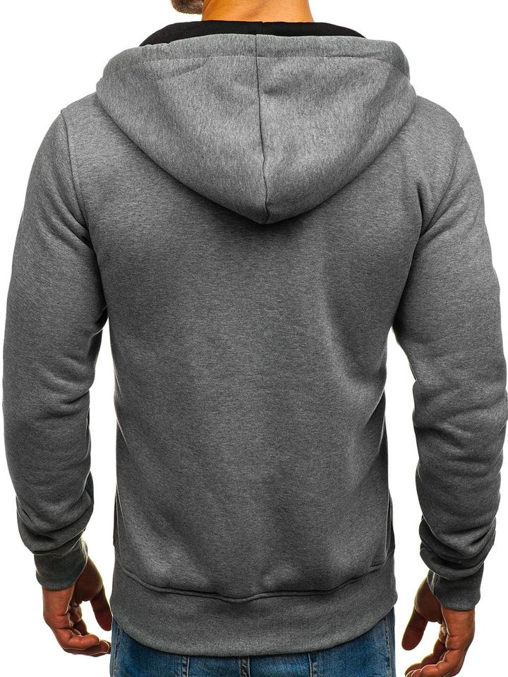 dark grey zip hoodie