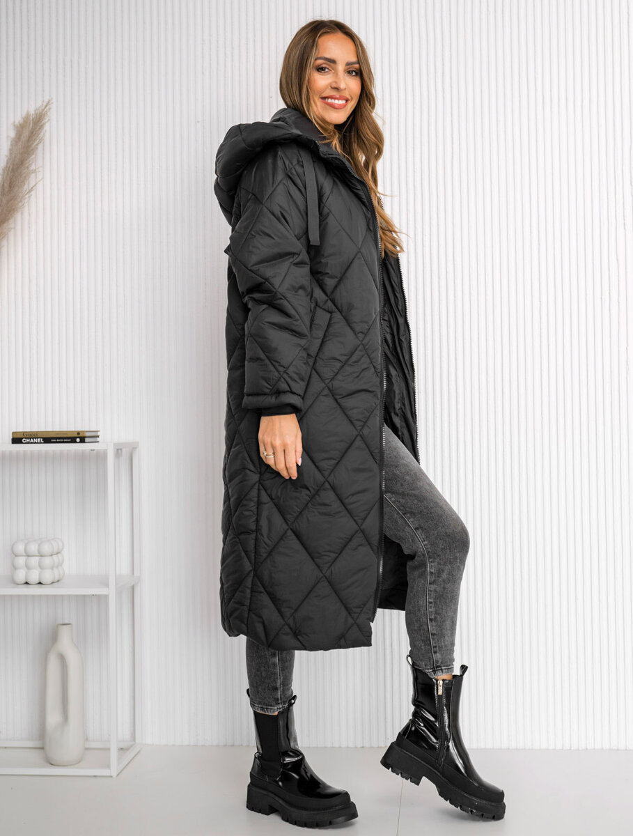 Womens longline sale quilted jacket