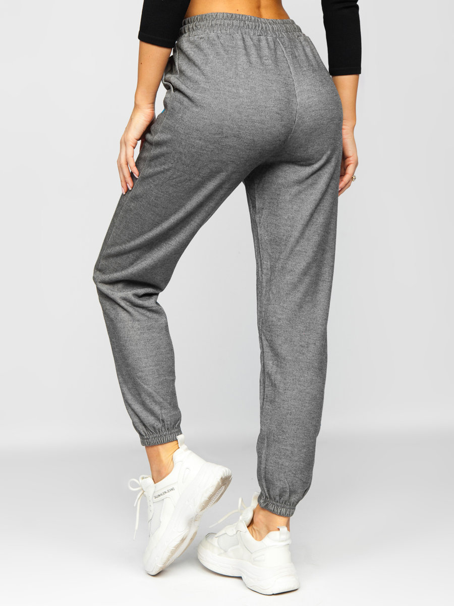 Womens High-waist Sweatpants, Elastic Waist & Pockets Melian