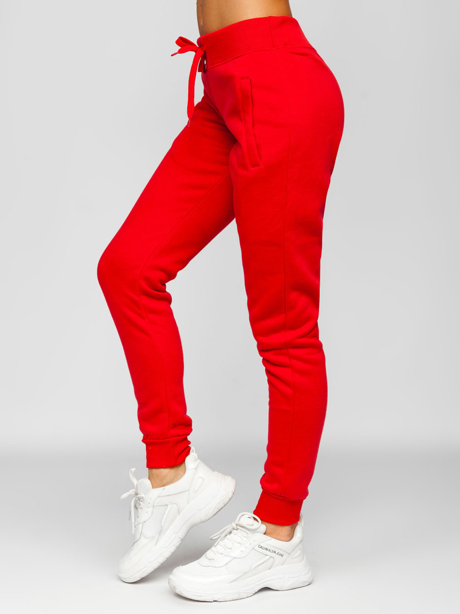 Red tracksuit bottoms on sale womens