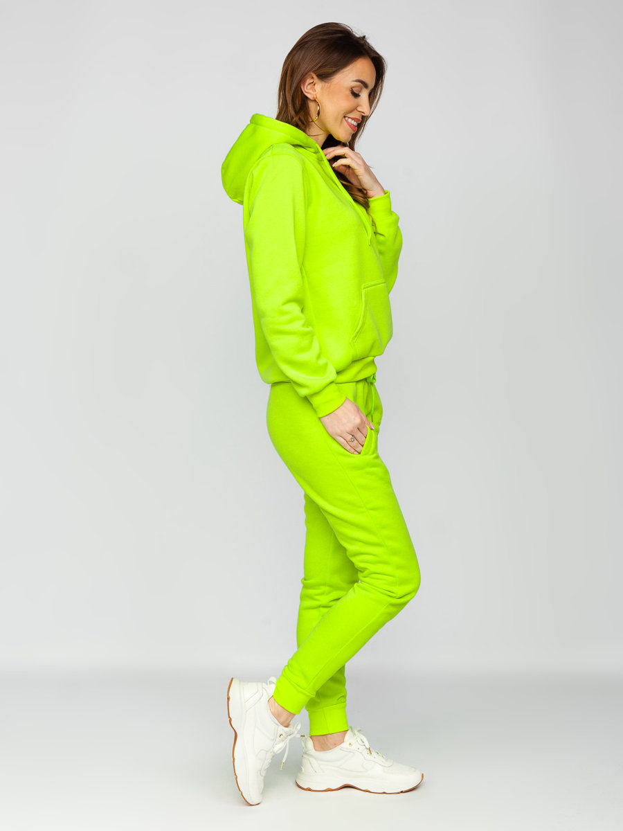 neon green jogging suit