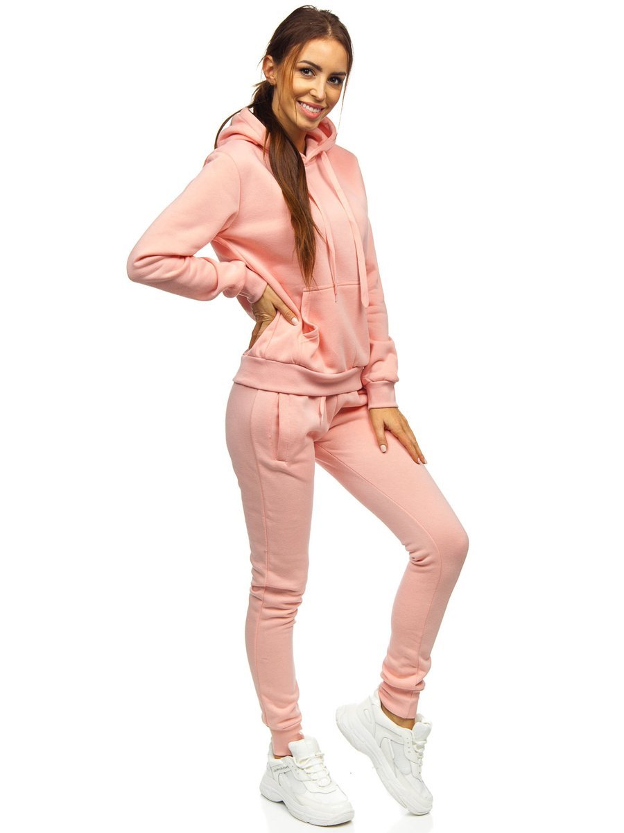 peach track suit