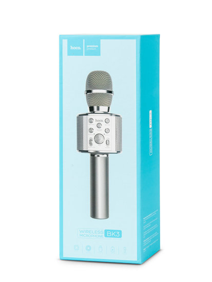 Karaoke Microphone Bluetooth Silver BK3