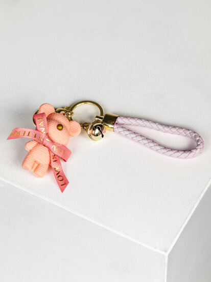 Key Fob Teddy Bear Pink Bolf TT403-1