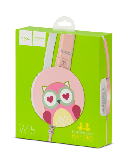 Kid's Headphones with Microphone Pink W15